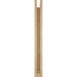 Ekena Millwork - BKTUR0352X26X34THR01RCPR - Timberthane Faux Wood Thorton Style Bracket w/ Offset Brace, Traditional Ends, 3 1/2"W x 26"D x 34"H, Primed Tan