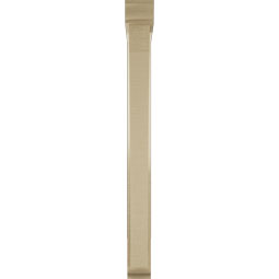 Ekena Millwork - BKTUR0352X26X38THR01RCPR - Timberthane Faux Wood Thorton Style Bracket w/ Offset Brace, Traditional Ends, 3 1/2"W x 26"D x 38"H, Primed Tan
