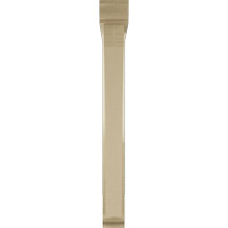Ekena Millwork - BKTUR0352X28X32THR01RCPR - Timberthane Faux Wood Thorton Style Bracket w/ Offset Brace, Traditional Ends, 3 1/2"W x 28"D x 32"H, Primed Tan