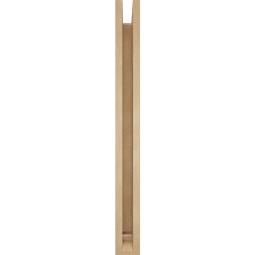 Ekena Millwork - BKTUR0352X28X36THR01RCPR - Timberthane Faux Wood Thorton Style Bracket w/ Offset Brace, Traditional Ends, 3 1/2"W x 28"D x 36"H, Primed Tan