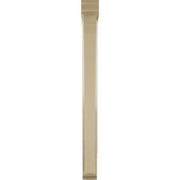 Ekena Millwork - BKTUR0352X28X40THR01RCPR - Timberthane Faux Wood Thorton Style Bracket w/ Offset Brace, Traditional Ends, 3 1/2"W x 28"D x 40"H, Primed Tan