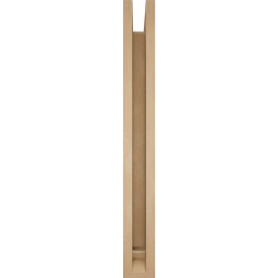 Ekena Millwork - BKTUR0352X30X30THR01RCPR - Timberthane Faux Wood Thorton Style Bracket w/ Offset Brace, Traditional Ends, 3 1/2"W x 30"D x 30"H, Primed Tan