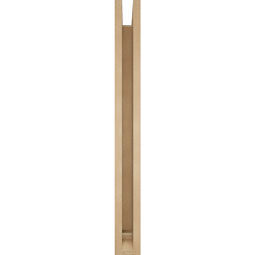 Ekena Millwork - BKTUR0352X30X34THR01RCPR - Timberthane Faux Wood Thorton Style Bracket w/ Offset Brace, Traditional Ends, 3 1/2"W x 30"D x 34"H, Primed Tan