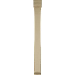 Ekena Millwork - BKTUR0352X30X36THR01RCPR - Timberthane Faux Wood Thorton Style Bracket w/ Offset Brace, Traditional Ends, 3 1/2"W x 30"D x 36"H, Primed Tan