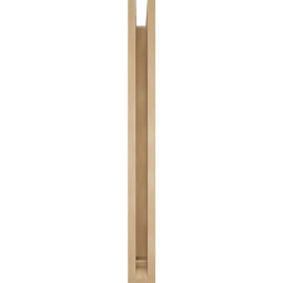 Ekena Millwork - BKTUR0352X30X36THR01RCPR - Timberthane Faux Wood Thorton Style Bracket w/ Offset Brace, Traditional Ends, 3 1/2"W x 30"D x 36"H, Primed Tan