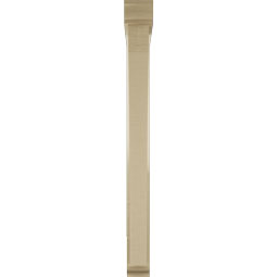 Ekena Millwork - BKTUR0352X30X38THR01RCPR - Timberthane Faux Wood Thorton Style Bracket w/ Offset Brace, Traditional Ends, 3 1/2"W x 30"D x 38"H, Primed Tan