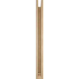 Ekena Millwork - BKTUR0352X30X38THR01RCPR - Timberthane Faux Wood Thorton Style Bracket w/ Offset Brace, Traditional Ends, 3 1/2"W x 30"D x 38"H, Primed Tan