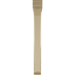 Ekena Millwork - BKTUR0352X32X32THR01RCPR - Timberthane Faux Wood Thorton Style Bracket w/ Offset Brace, Traditional Ends, 3 1/2"W x 32"D x 32"H, Primed Tan