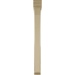 Ekena Millwork - BKTUR0352X32X36THR01RCPR - Timberthane Faux Wood Thorton Style Bracket w/ Offset Brace, Traditional Ends, 3 1/2"W x 32"D x 36"H, Primed Tan
