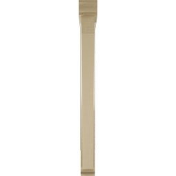 Ekena Millwork - BKTUR0352X32X38THR01RCPR - Timberthane Faux Wood Thorton Style Bracket w/ Offset Brace, Traditional Ends, 3 1/2"W x 32"D x 38"H, Primed Tan