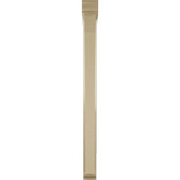 Ekena Millwork - BKTUR0352X32X44THR01RCPR - Timberthane Faux Wood Thorton Style Bracket w/ Offset Brace, Traditional Ends, 3 1/2"W x 32"D x 44"H, Primed Tan