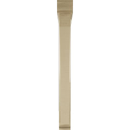 Ekena Millwork - BKTUR0352X34X34THR01RCPR - Timberthane Faux Wood Thorton Style Bracket w/ Offset Brace, Traditional Ends, 3 1/2"W x 34"D x 34"H, Primed Tan