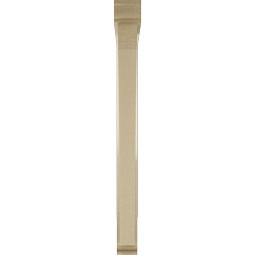 Ekena Millwork - BKTUR0352X34X38THR01RCPR - Timberthane Faux Wood Thorton Style Bracket w/ Offset Brace, Traditional Ends, 3 1/2"W x 34"D x 38"H, Primed Tan