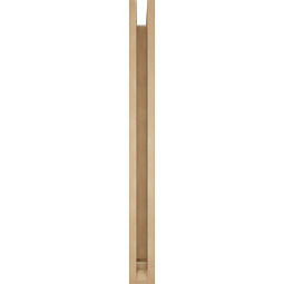 Ekena Millwork - BKTUR0352X34X38THR01RCPR - Timberthane Faux Wood Thorton Style Bracket w/ Offset Brace, Traditional Ends, 3 1/2"W x 34"D x 38"H, Primed Tan