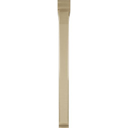 Ekena Millwork - BKTUR0352X34X40THR01RCPR - Timberthane Faux Wood Thorton Style Bracket w/ Offset Brace, Traditional Ends, 3 1/2"W x 34"D x 40"H, Primed Tan