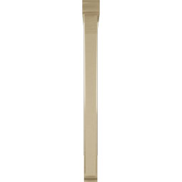 Ekena Millwork - BKTUR0352X34X42THR01RCPR - Timberthane Faux Wood Thorton Style Bracket w/ Offset Brace, Traditional Ends, 3 1/2"W x 34"D x 42"H, Primed Tan