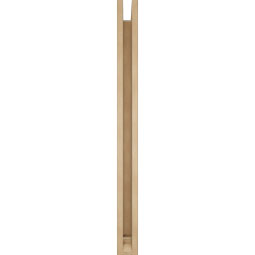 Ekena Millwork - BKTUR0352X34X42THR01RCPR - Timberthane Faux Wood Thorton Style Bracket w/ Offset Brace, Traditional Ends, 3 1/2"W x 34"D x 42"H, Primed Tan