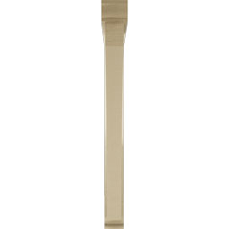 Ekena Millwork - BKTUR0352X36X36THR01RCPR - Timberthane Faux Wood Thorton Style Bracket w/ Offset Brace, Traditional Ends, 3 1/2"W x 36"D x 36"H, Primed Tan