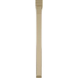 Ekena Millwork - BKTUR0352X36X44THR01RCPR - Timberthane Faux Wood Thorton Style Bracket w/ Offset Brace, Traditional Ends, 3 1/2"W x 36"D x 44"H, Primed Tan