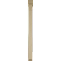 Ekena Millwork - BKTUR0352X36X48THR01RCPR - Timberthane Faux Wood Thorton Style Bracket w/ Offset Brace, Traditional Ends, 3 1/2"W x 36"D x 48"H, Primed Tan