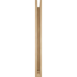 Ekena Millwork - BKTUR0352X38X38THR01RCPR - Timberthane Faux Wood Thorton Style Bracket w/ Offset Brace, Traditional Ends, 3 1/2"W x 38"D x 38"H, Primed Tan
