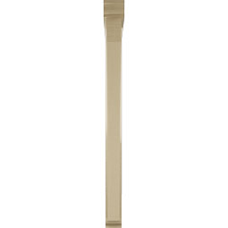 Ekena Millwork - BKTUR0352X38X44THR01RCPR - Timberthane Faux Wood Thorton Style Bracket w/ Offset Brace, Traditional Ends, 3 1/2"W x 38"D x 44"H, Primed Tan