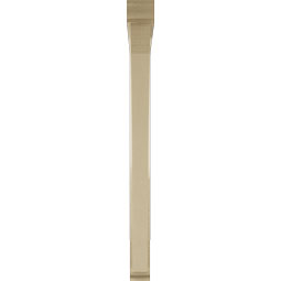 Ekena Millwork - BKTUR0352X42X42THR01RCPR - Timberthane Faux Wood Thorton Style Bracket w/ Offset Brace, Traditional Ends, 3 1/2"W x 42"D x 42"H, Primed Tan