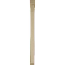 Ekena Millwork - BKTUR0352X42X48THR01RCPR - Timberthane Faux Wood Thorton Style Bracket w/ Offset Brace, Traditional Ends, 3 1/2"W x 42"D x 48"H, Primed Tan