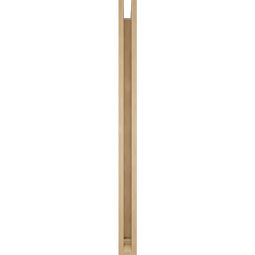 Ekena Millwork - BKTUR0352X42X48THR01RCPR - Timberthane Faux Wood Thorton Style Bracket w/ Offset Brace, Traditional Ends, 3 1/2"W x 42"D x 48"H, Primed Tan