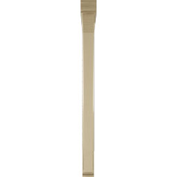 Ekena Millwork - BKTUR0352X46X46THR01RCPR - Timberthane Faux Wood Thorton Style Bracket w/ Offset Brace, Traditional Ends, 3 1/2"W x 46"D x 46"H, Primed Tan