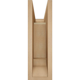 Ekena Millwork - BKTUR0554X14X18THR01RCPR - Timberthane Faux Wood Thorton Style Bracket w/ Offset Brace, Traditional Ends, 5 1/2"W x 14"D x 18"H, Primed Tan