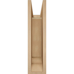 Ekena Millwork - BKTUR0554X14X22THR01RCPR - Timberthane Faux Wood Thorton Style Bracket w/ Offset Brace, Traditional Ends, 5 1/2"W x 14"D x 22"H, Primed Tan