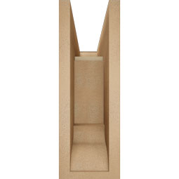 Ekena Millwork - BKTUR0554X16X16THR01RCPR - Timberthane Faux Wood Thorton Style Bracket w/ Offset Brace, Traditional Ends, 5 1/2"W x 16"D x 16"H, Primed Tan