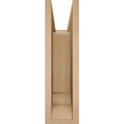 Ekena Millwork - BKTUR0554X16X20THR01RCPR - Timberthane Faux Wood Thorton Style Bracket w/ Offset Brace, Traditional Ends, 5 1/2"W x 16"D x 20"H, Primed Tan