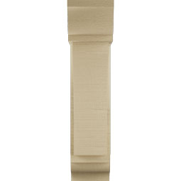 Ekena Millwork - BKTUR0554X16X24THR01RCPR - Timberthane Faux Wood Thorton Style Bracket w/ Offset Brace, Traditional Ends, 5 1/2"W x 16"D x 24"H, Primed Tan
