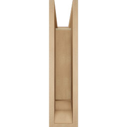 Ekena Millwork - BKTUR0554X16X24THR01RCPR - Timberthane Faux Wood Thorton Style Bracket w/ Offset Brace, Traditional Ends, 5 1/2"W x 16"D x 24"H, Primed Tan