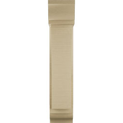 Ekena Millwork - BKTUR0554X16X28THR01RCPR - Timberthane Faux Wood Thorton Style Bracket w/ Offset Brace, Traditional Ends, 5 1/2"W x 16"D x 28"H, Primed Tan