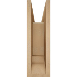 Ekena Millwork - BKTUR0554X18X18THR01RCPR - Timberthane Faux Wood Thorton Style Bracket w/ Offset Brace, Traditional Ends, 5 1/2"W x 18"D x 18"H, Primed Tan