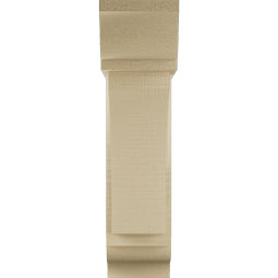 Ekena Millwork - BKTUR0554X18X22THR01RCPR - Timberthane Faux Wood Thorton Style Bracket w/ Offset Brace, Traditional Ends, 5 1/2"W x 18"D x 22"H, Primed Tan