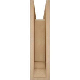 Ekena Millwork - BKTUR0554X18X22THR01RCPR - Timberthane Faux Wood Thorton Style Bracket w/ Offset Brace, Traditional Ends, 5 1/2"W x 18"D x 22"H, Primed Tan