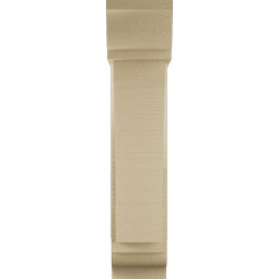 Ekena Millwork - BKTUR0554X18X26THR01RCPR - Timberthane Faux Wood Thorton Style Bracket w/ Offset Brace, Traditional Ends, 5 1/2"W x 18"D x 26"H, Primed Tan