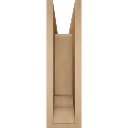 Ekena Millwork - BKTUR0554X20X20THR01RCPR - Timberthane Faux Wood Thorton Style Bracket w/ Offset Brace, Traditional Ends, 5 1/2"W x 20"D x 20"H, Primed Tan