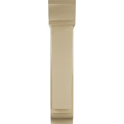 Ekena Millwork - BKTUR0554X20X28THR01RCPR - Timberthane Faux Wood Thorton Style Bracket w/ Offset Brace, Traditional Ends, 5 1/2"W x 20"D x 28"H, Primed Tan