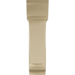 Ekena Millwork - BKTUR0554X22X22THR01RCPR - Timberthane Faux Wood Thorton Style Bracket w/ Offset Brace, Traditional Ends, 5 1/2"W x 22"D x 22"H, Primed Tan