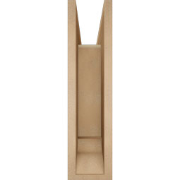Ekena Millwork - BKTUR0554X22X22THR01RCPR - Timberthane Faux Wood Thorton Style Bracket w/ Offset Brace, Traditional Ends, 5 1/2"W x 22"D x 22"H, Primed Tan