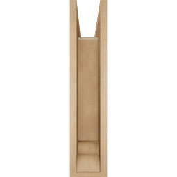 Ekena Millwork - BKTUR0554X22X26THR01RCPR - Timberthane Faux Wood Thorton Style Bracket w/ Offset Brace, Traditional Ends, 5 1/2"W x 22"D x 26"H, Primed Tan