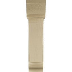 Ekena Millwork - BKTUR0554X24X24THR01RCPR - Timberthane Faux Wood Thorton Style Bracket w/ Offset Brace, Traditional Ends, 5 1/2"W x 24"D x 24"H, Primed Tan