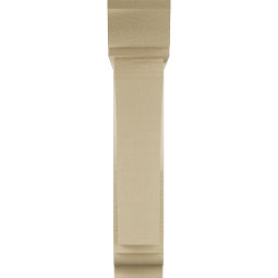 Ekena Millwork - BKTUR0554X24X28THR01RCPR - Timberthane Faux Wood Thorton Style Bracket w/ Offset Brace, Traditional Ends, 5 1/2"W x 24"D x 28"H, Primed Tan