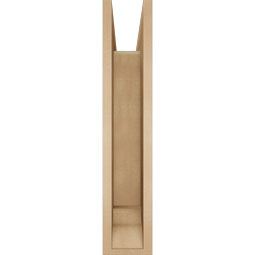Ekena Millwork - BKTUR0554X24X28THR01RCPR - Timberthane Faux Wood Thorton Style Bracket w/ Offset Brace, Traditional Ends, 5 1/2"W x 24"D x 28"H, Primed Tan