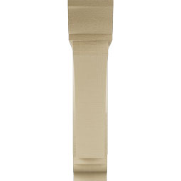 Ekena Millwork - BKTUR0554X26X26THR01RCPR - Timberthane Faux Wood Thorton Style Bracket w/ Offset Brace, Traditional Ends, 5 1/2"W x 26"D x 26"H, Primed Tan